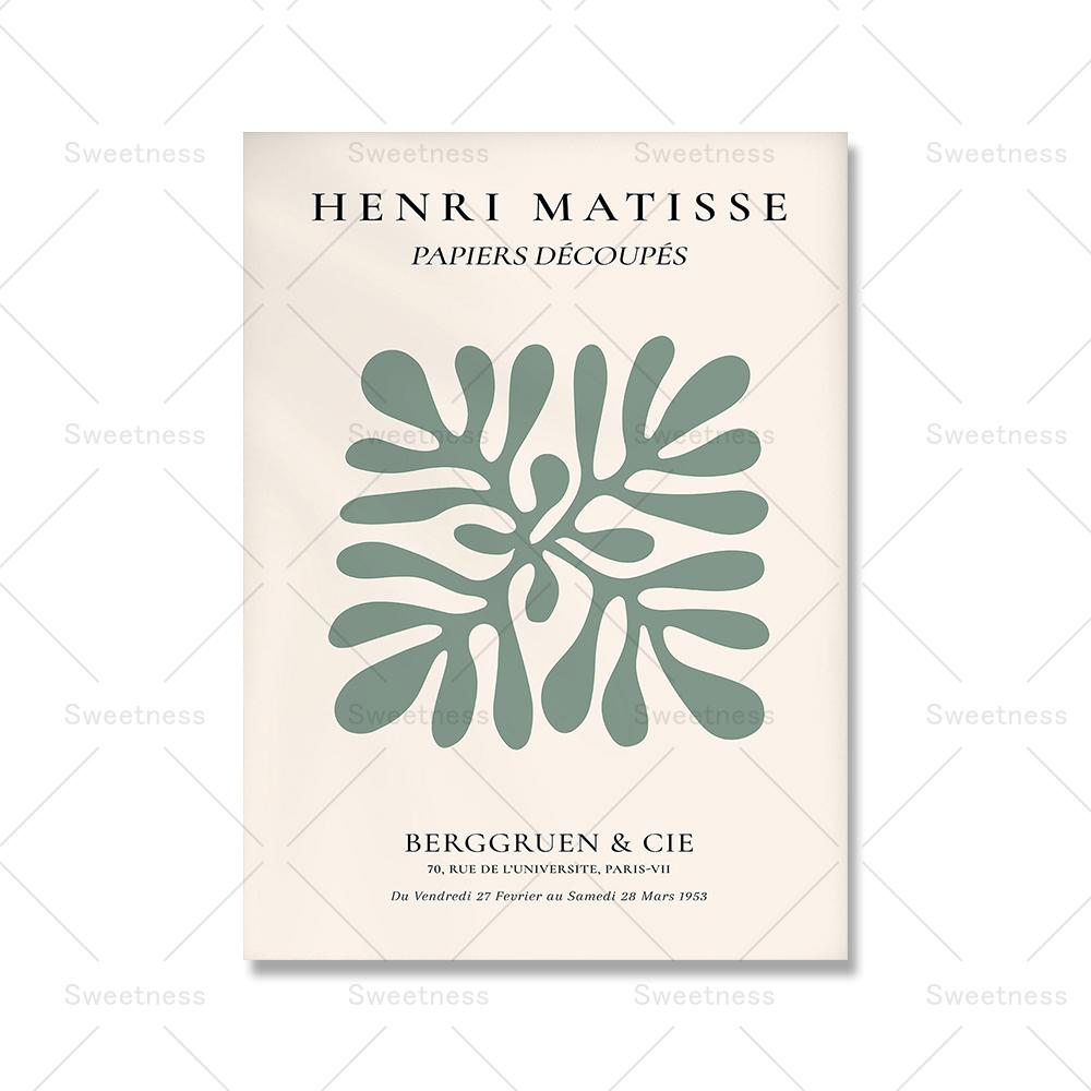 

Abstract Matisse Flowers Leaf Nordic Neutral Gallery Posters And Prints Painting Wall Art Canvas Wall Pictures For Living Room No Frame 21*30cm No Frame