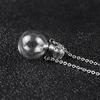 Perfume Vial Pendant Necklace Transparent Aroma Essential Oil Diffuser Pendant Refillable Spherical Perfume Bottle Necklace for Women Unique Jewelry