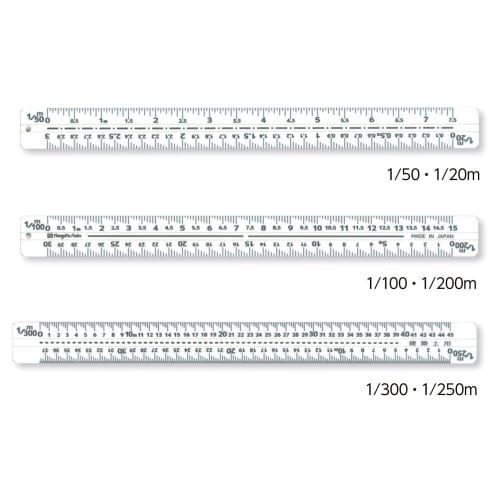 Niigata Seiki SK Made In Japan Triangular Scale, Kaidan Scale, for Architects, 30cm, TSB-30KD