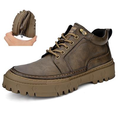ModeEchtes Leder Outdoor Herrenstiefel Wintermode Warme Lässige Arbeitsstiefel Handgefertigt Designer Stiefeletten für Herren Stiefel