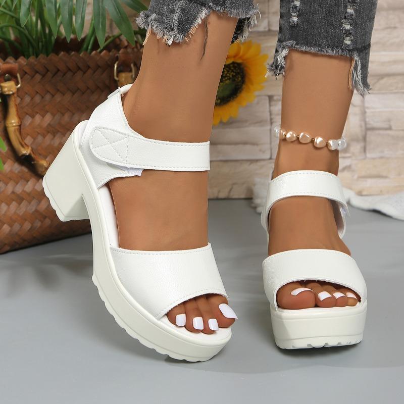 Watertop Platform Sandals New Summer High Heels Women's Shoes Thick Heel Fish Mouth Muffin Sandals Women