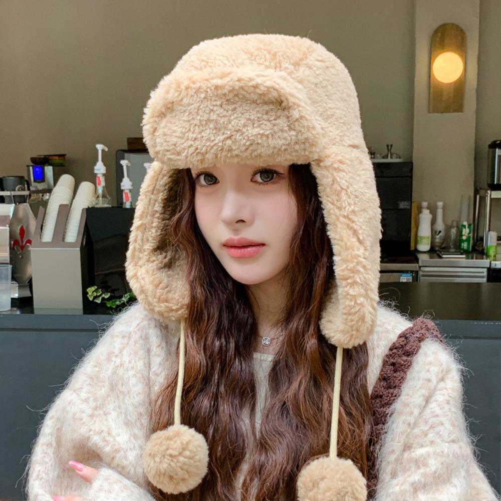 Winter Women Plush Hat Fashion Ear Protection Hooded New Lei Feng Hat