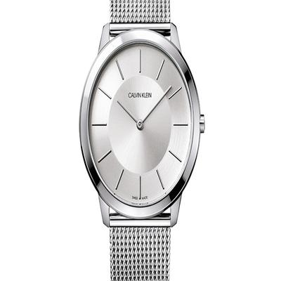 Simple Series Watch Quartz Movement Stainless Steel Strap Silver Dial Men's Watch Trendy Classic Large Dial K3M21126