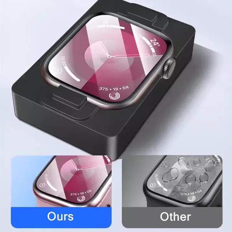 3PCS Ceramic Film Install Tool For Apple Watch Ultra 9 8 7 49mm 45mm 41mm Screen Protector For Iwatch 10 6 5 46mm 44mm 40mm 42mm