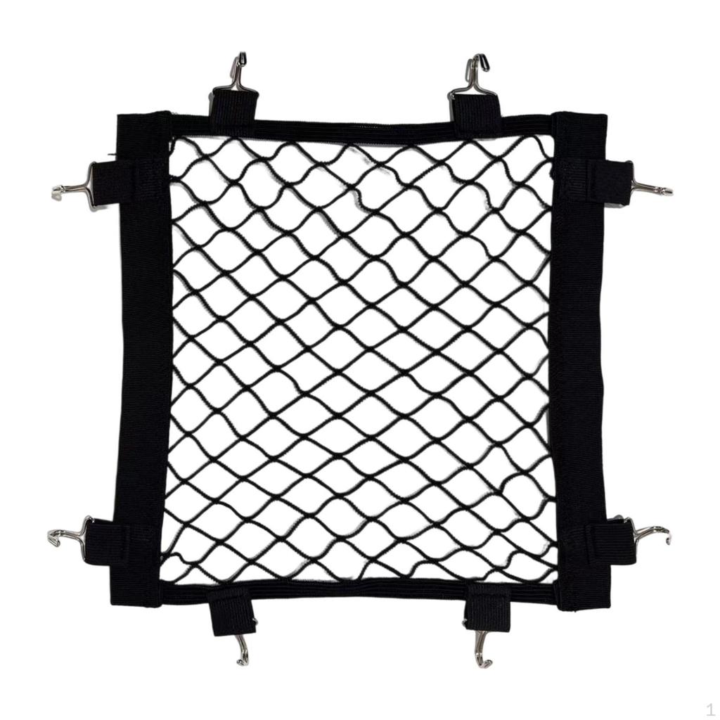 Motorcykel Lastnät Bungee med Krokar Bagageskydd Elastiskt Nät för Cykling