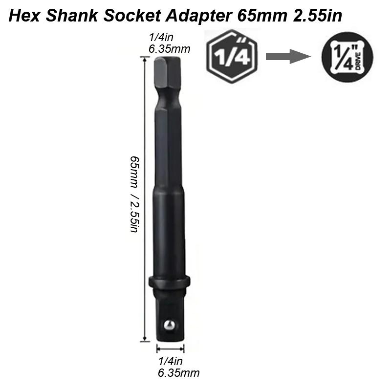 Adaptor Hexagonal 1/4 la Pătrat pentru Mașină de Găurit cu Impact, Cheie, Mașină de Înșurubat, Convertor Pătrat, Bit, Articulație de Conversie, Tijă de Extensie