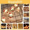Snowman Led Battery Santa Claus Elk Fairy String Lights Outdoor Xmas Decor Tree