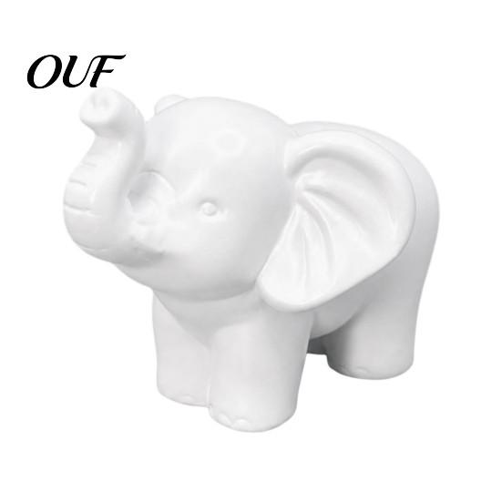 Small Resin Animal Statues Mini Elephant Figurine, Good Luck Statue Tabletop Decor, Gifts Ornament for Home Office Shelf, Housewarming Gift Decorative