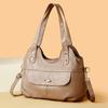 Women's Bag Large Capacity Soft Leather Handbag Crossbody Bag Urban Simple Commuter Shoulder Underarm Bag