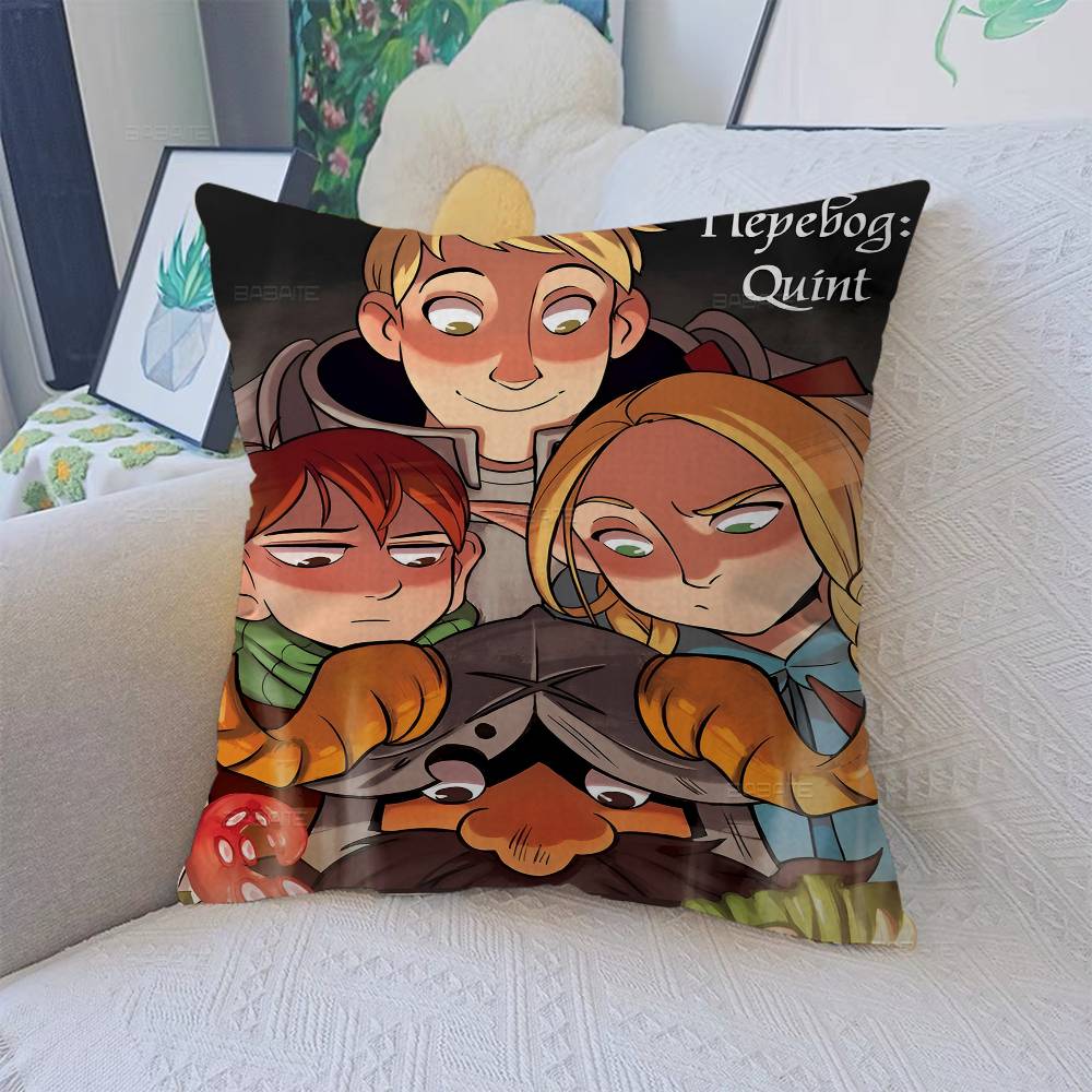 Delicious In Dungeon Classic Movie Decorative Room Aesthetics Pillow Case Home Decor Bedroom Sofa Bed Couch Pillow Cover 45x45