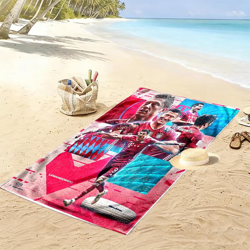 Goal Celebration Artistic Soccer Moment Beach Towel Portable For Travel Soft Seaside Outdoor Pool Towel Absorbent Bath Towel