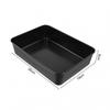 Molde de acero al carbono para hornear brownies, 26 x 19 x 6 cm de profundidad, apto para horno.