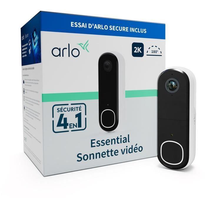 Sonnette vidéo - arlo - avd4001-100eus - connexion directe au wi-fi - son de sirène intégré