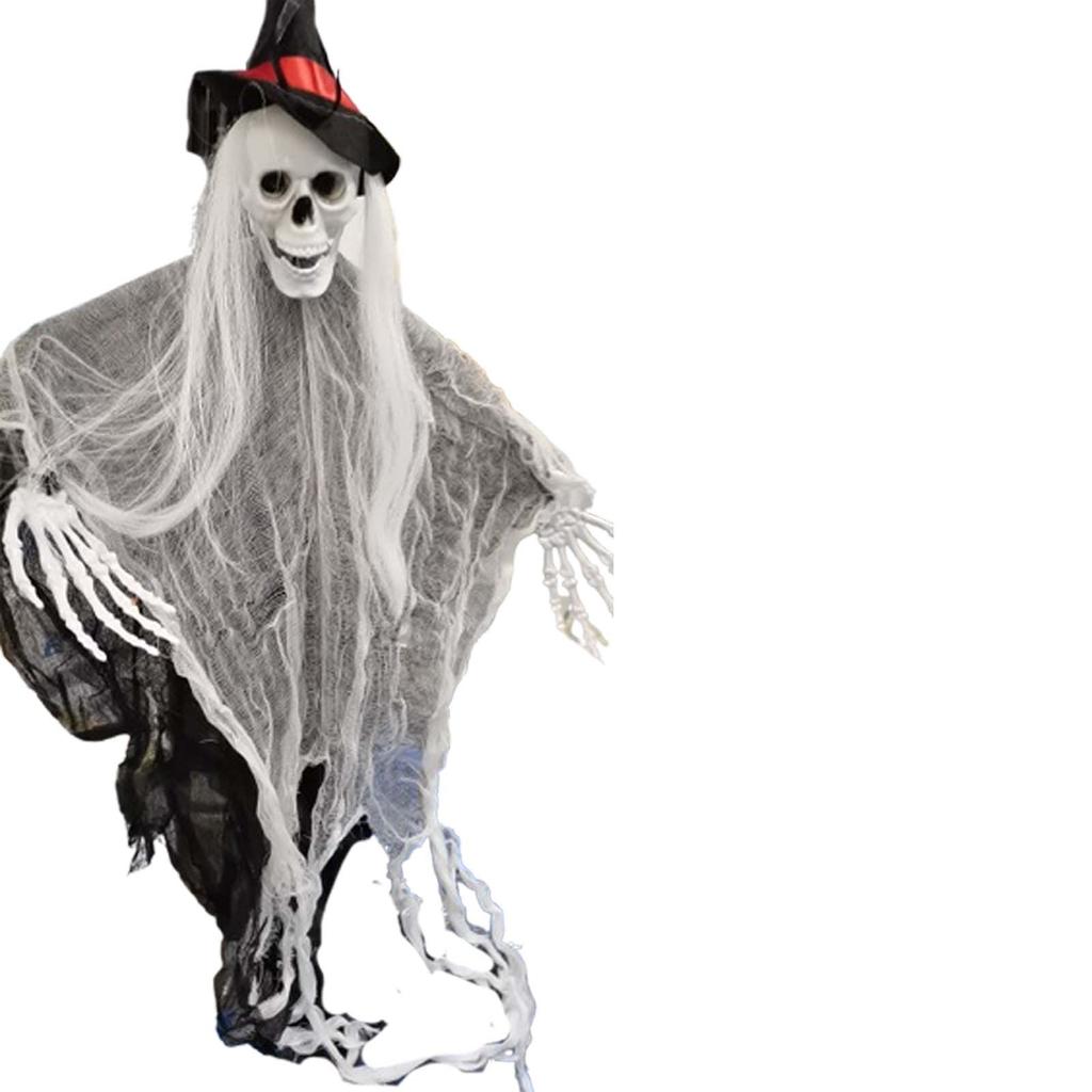 Skeleton Hanging  Halloween Decoration Hooded Skeleton Hanging  Haunted House Scene Layout Props