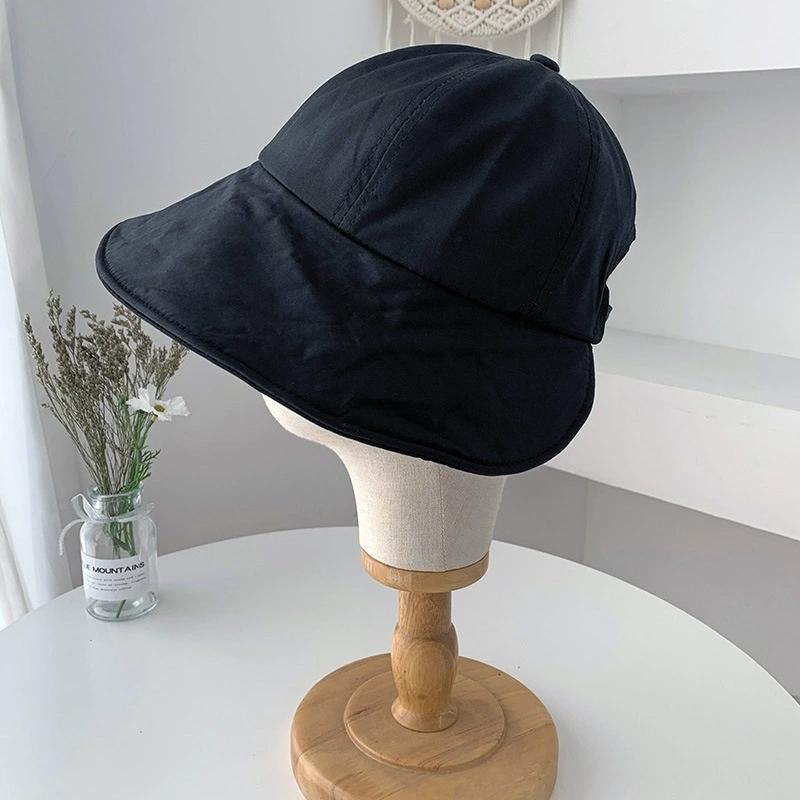 Woman Outdoor Fisherman Hat Ponytail Hat Travel Sun Hat Sun Protective Baseball Cap Spring And Summer Sun Hat чёрный