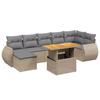 VidaXL Garden Lounge Set with Cushions 8 Pcs, Patio Sofas, Patio Furniture Set, Outdoor Furniture, Beige 3272305