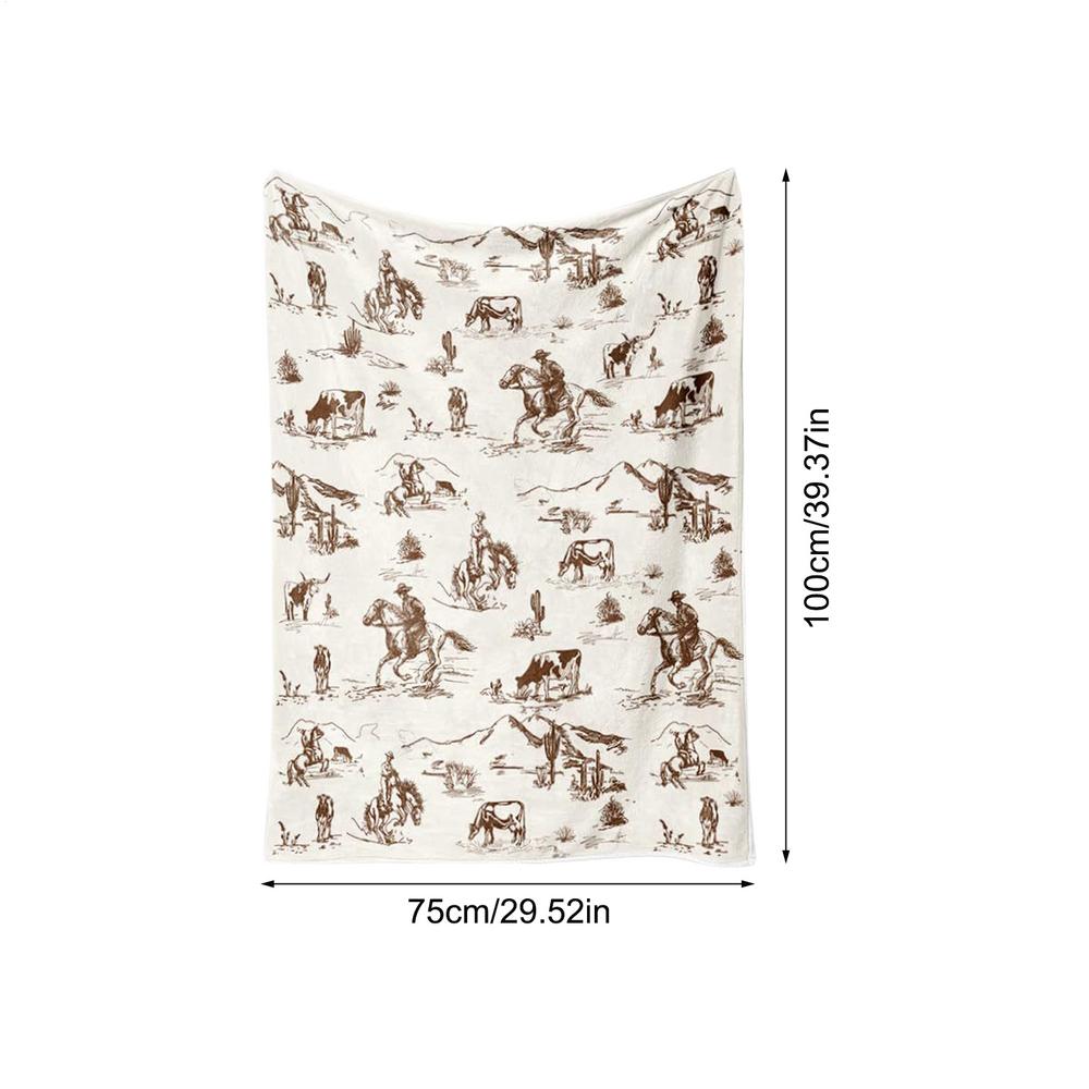 

Western Baby Blanket Western Throw Blanket Cozy Vintage Sheet Bedding Comforter For Living Patio Car Picnic Farmhouse Camping