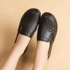 Soft-Sole Mom Shoes - Fall Flat Slip-On Leather Shoes Genuine Leather Middle-Aged & Elderly Women's Shoes Anti-Slip Plus Size