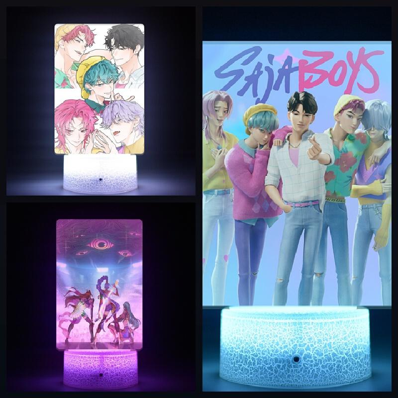 K-POP Dämonenjäger Filmperipherie 16-farbig ferngesteuertes Nachtlicht Partygeschenk mit Innendruck Party-Souvenirs