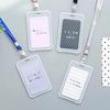 Creative Kawaii Plastic Translucent Card Holder Note ID Credit Card Bus/catering Student Bank Protection Card Holder Random