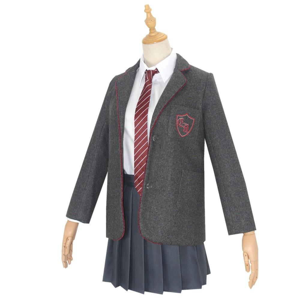 Film Matilda Cosplay-Kostüm für Mädchen, Schuluniform, Mantel, Rock, Roald Dahls Matilda das Musical, Halloween-Cosplay-Outfit für Kinder