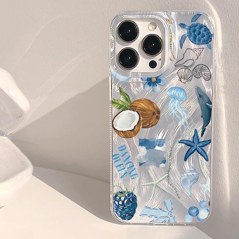 Blue Ocean Beach Phone Case For Samsung Galaxy S26 S25 Ultra S24 FE A56 A55 A15 A53 A36 A16 S22 S23 Plus Aesthetic Trendy Cover