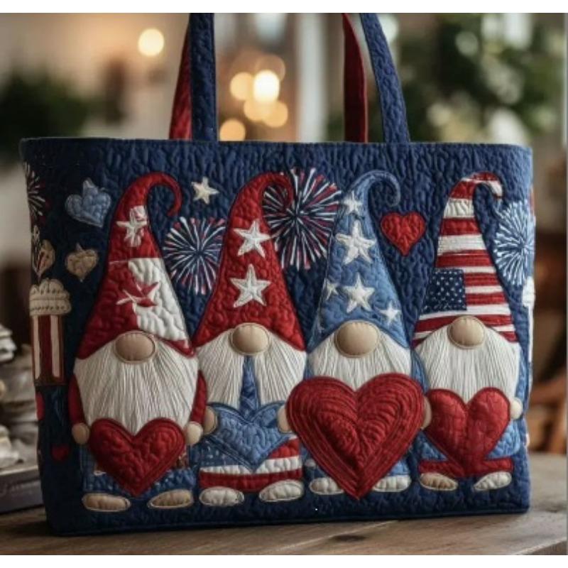 Handbag New Fashion Quilted Digital Printing Tote Bag Commuter Casual Cotton Bag Autumn and Winter Bag Multi-function Bag