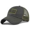 Camouflage Camo Baseball Cap with American Flag USA Tactical Operator Outdoor Hat for Hiking Hunting