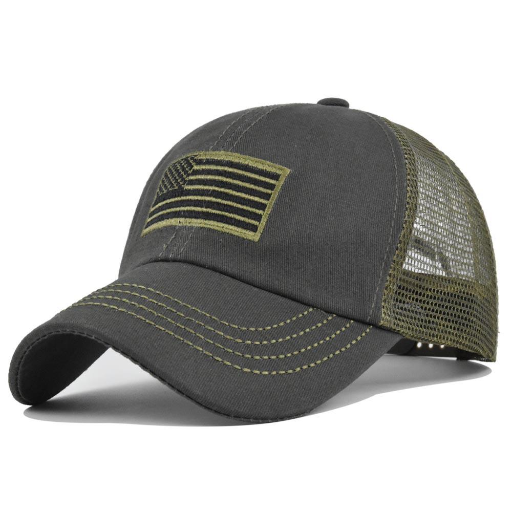 Camouflage Camo Baseball Cap with American Flag USA Tactical Operator Outdoor Hat for Hiking Hunting