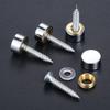 Lemfema Decorative Cosmetic Screw Pack of 10mm Cap Screw Cosmetic Stainless Makeup Mirror Plate Nameplate Decorative Caps Included Screws, Screws,