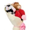 Valentine's Day Plush Toy Bouquet Cute Stuffed Animal with Flower Arrangement Gift for Girlfriend Wife Birthday Anniversary Festive Supplies