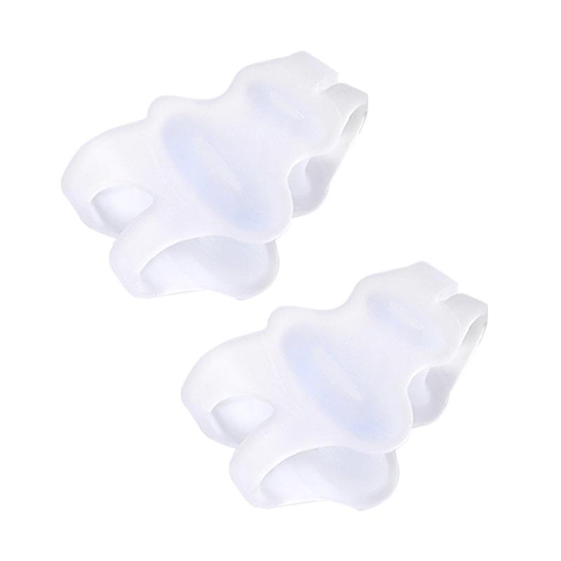 1Pair Silicone Three Hole Toe Separator Fingers Feet Toe Spreader Hallux Valgus Bunion Corrector Toe Straightener Corrector