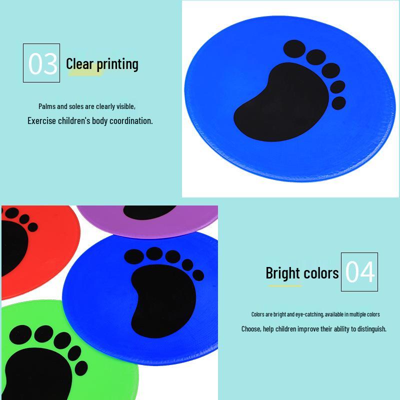 23cm Runde Sensorische Trainingsmatte für den Kindergarten - Lustige Flache Markierscheibe für Handflächen & Fußsohlen