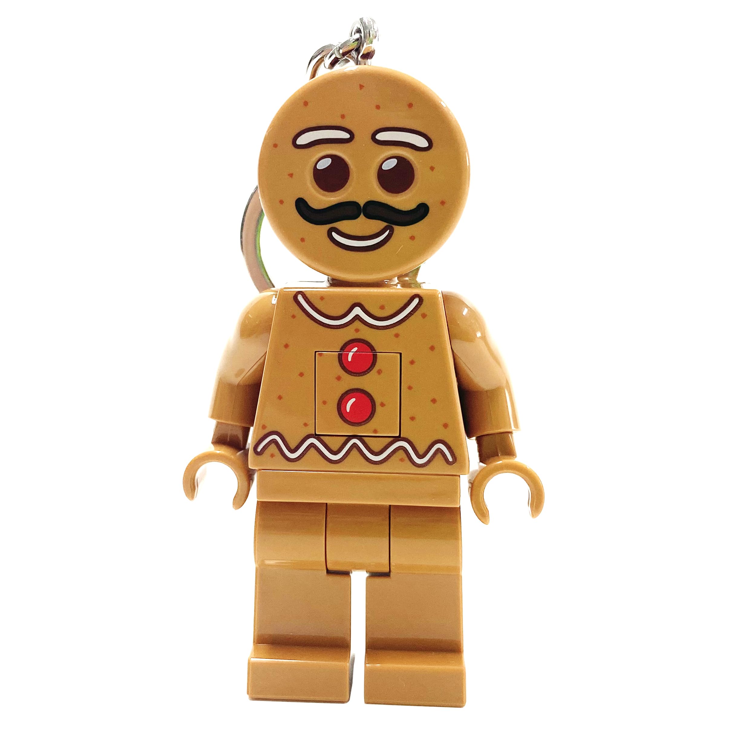 IQ Iconic Gingerbread Man Keychain LED Keychain Light Building Blocks Toy Doll Articulated Minifigure