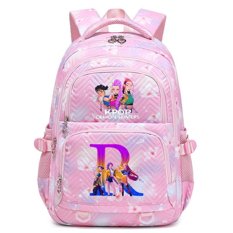 Kinder Mädchen Kpop Rumi Zoey Mira Buchstaben Aufdruck Student Schultasche Wasserdichter Rucksack