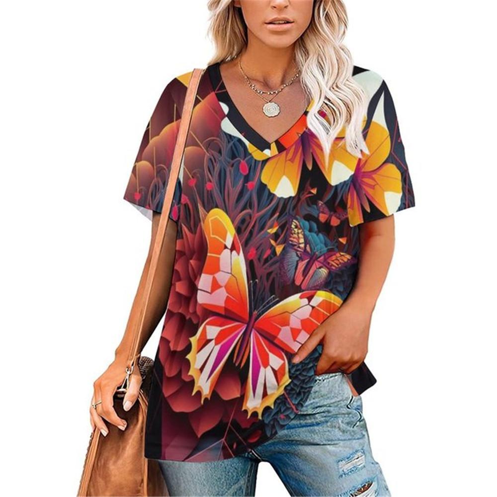 

Универсальные женские топы в стиле Харадзюку, модные удобные пуловеры с короткими рукавами, летние винтажные женские футболки с круглым вырезом и 3D принтом XS