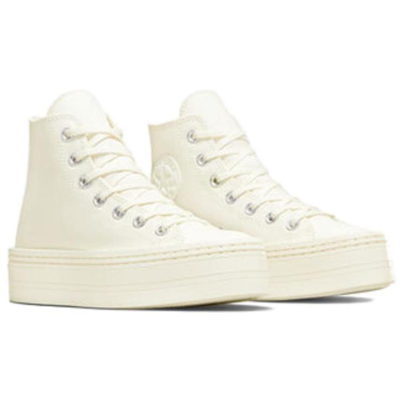 Converse Chuck Taylor All Star Modern Lift Platform Canvas Comfortable and Versatile High Top Espadrilles Women's Off-White