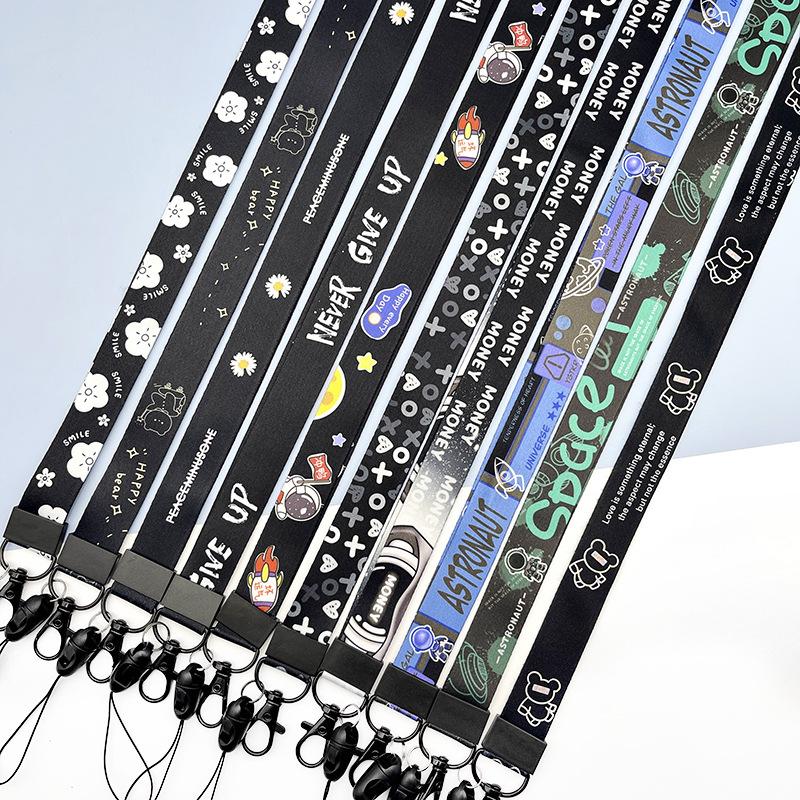 Cute Cartoon Lanyard, Creative Long Rope, Work ID Holder, Neck Strap, Keychain, Anti-lost, Durable Rope Card Accessories