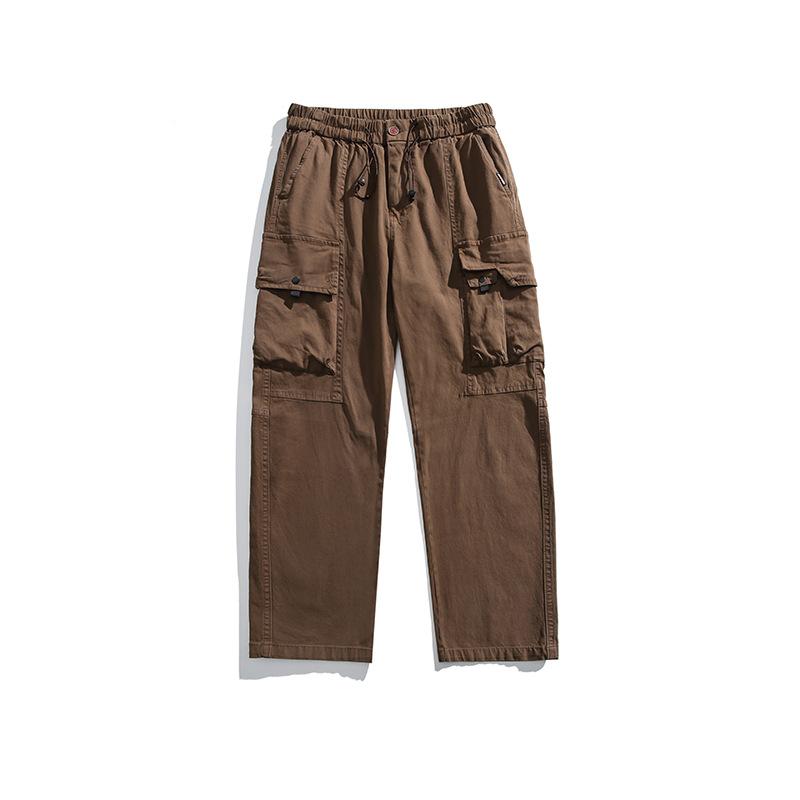 Men's Guochao Hong Kong Style Multi-pocket Versatile Sports Straight Pants Overalls Special for 11111
