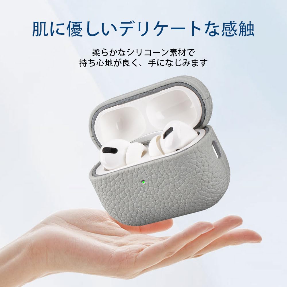 Genuine Leather Case for AirPods Pro 3 2025 New AirPods Pro 3 Protective Full Wireless Charging Visible LED Light (YEZHU Release) Shockproof,