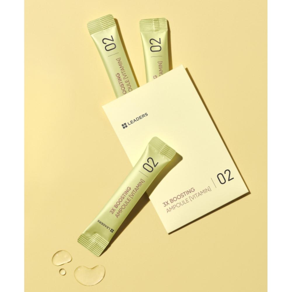 Leaders Cosmetics [spicule+vitamIn Ampoule] [21 Doses In Total] Leaders 3x boostIng Solution Shot + Ampoule 7ea 3box NONE