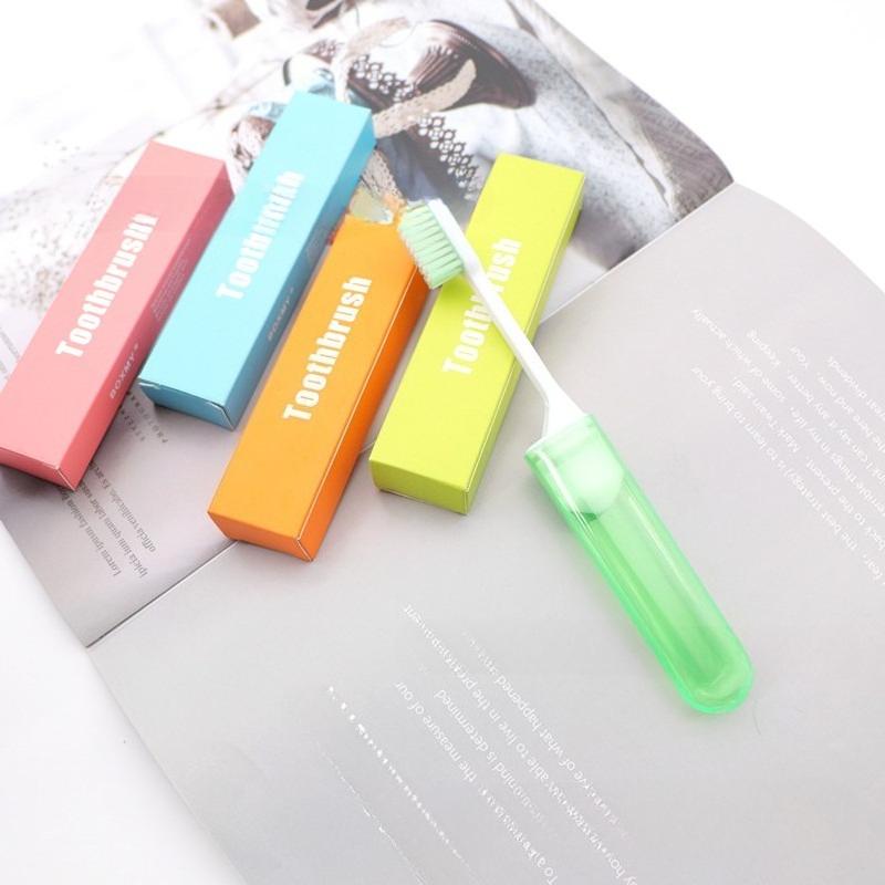 Wiederverwendbare, tragbare, faltbare Zahnbürste mit Zahnbürsten-Organizer, süße, faltbare Mini-Zahnbürste mit weichen Borsten für unterwegs nach Hause