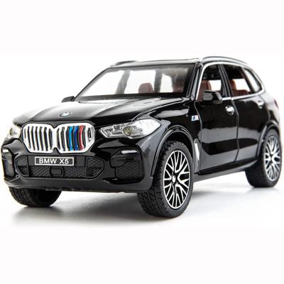 1:32 תואם עבור BMW X5 רכב שטח דגם צעצוע לרכב, סגסוגת אבץ מכונית צעצוע משוך אחורה עם קול ואור לילדים ילד ילדה מתנה