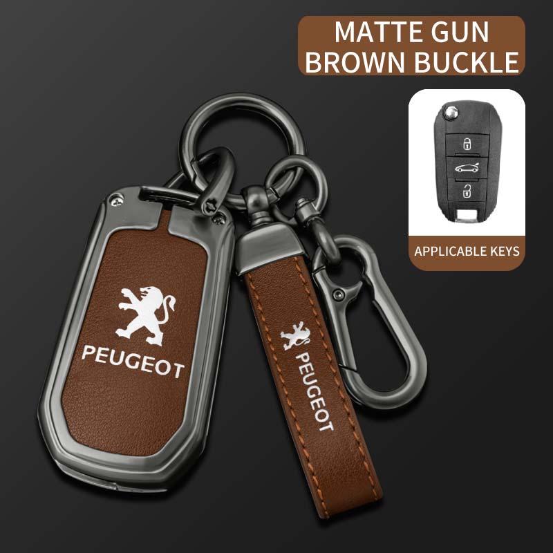 Neues Leder Schlüsselanhänger Zubehör für Peugeot 208 2008 301 308 508 5008 RCZ Auto Klappschlüssel Fernbedienung Hülle Abdeckung Schutz Schale Schlüsselanhänger