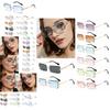 Trendy Summer Fashion Rimless Women's Sunglasses Rectangle Shades With Uv400 Lenses