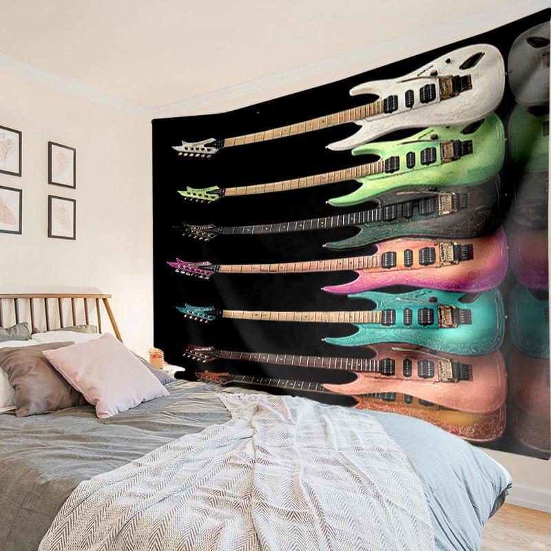 Guitar Collection Diversity Tapestry, Unique Design Tapestry, Wall Decor for Bedroom,Livingroom, Playroom,Heartwarming Fan Holiday Gifts