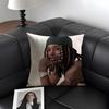 K-King Vonn Rapper Cushion Cover Natural Linen Organic Fabric Double-Sided Printing Sofa Home Decor Gift Pillow Case