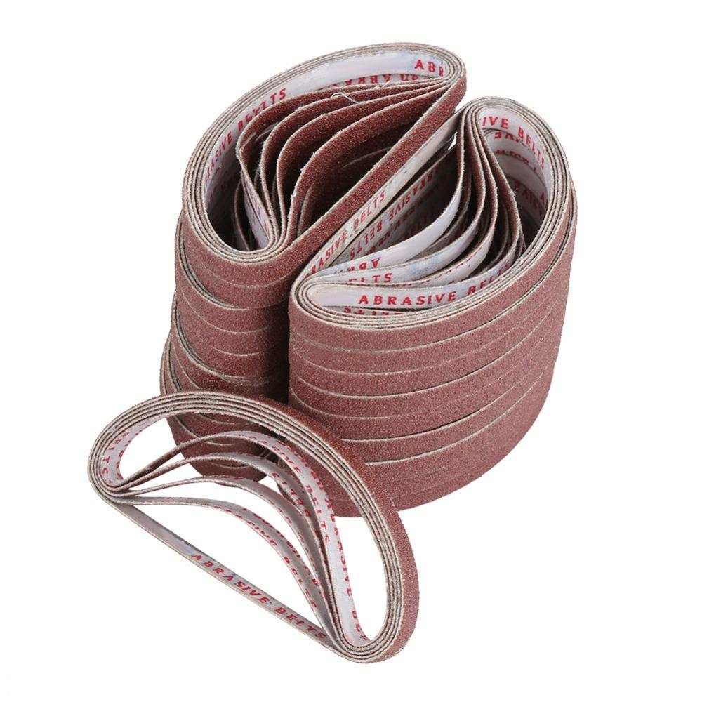 100pcs Replacement Power Finger File Medium Grit Abrasive Sanding Belts Straight Blade Cutting