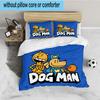 Dog Man And Friends Adventure 3PCS Bedding set,Ideal for 1pc Duvet Cover And 2pcs Pillowcases Perfect for Fan gift,Ideal for Bedroom, Dormitory