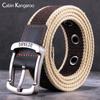 Canvas Belt Men'S Belt Casual Canvas Belt Casual Business Cowhide Pin Buckle Men'S Canvas Belt